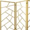 Homeroots 3 Panel Gold Room Divider with Geometric Motif 379902 - alternate 4